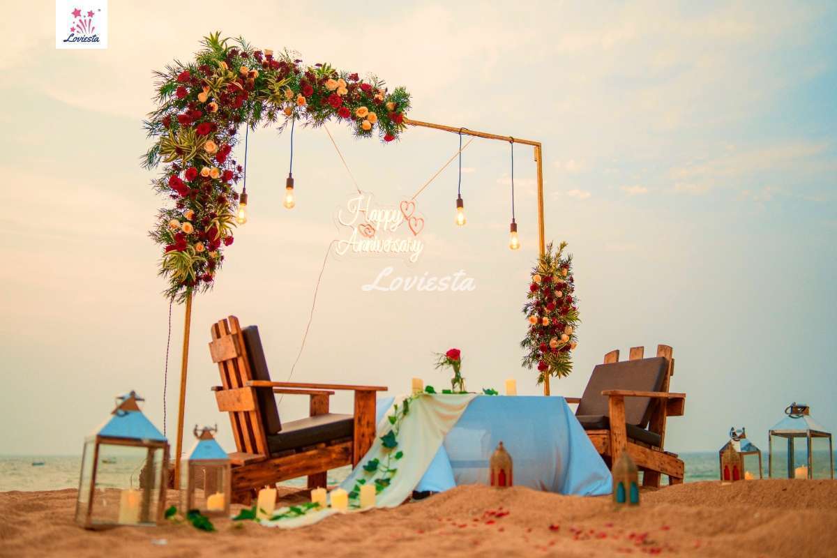 Graceful Romantic Candlelight Dinner At Beach In Goa 001